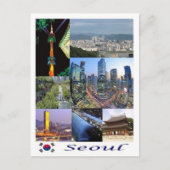 ソウル – 韓国 – モザイク –  ポストカード (正面)