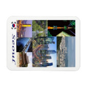 ソウル – 韓国 – モザイク – 磁石 (横)