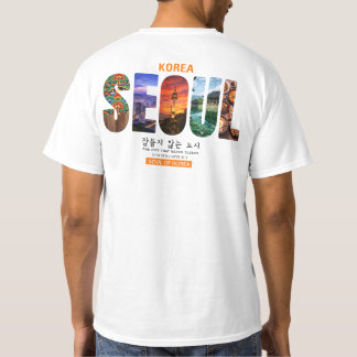 ソウル 韓国 レトロ トラベル グラフィック Tシャツ