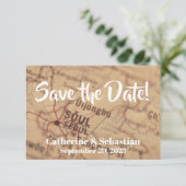 ソウル, 韓国 ヴィンテージ マップ セーブザデート (スタンド正面)