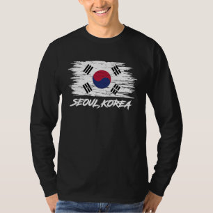 ソウル 韓国 国旗 レトロ 韓国 国民 ファン Tシャツ