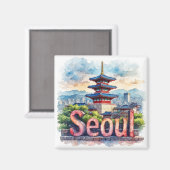 ソウル 韓国 旅行 お土産 記念 マグネット (正面/裏面)