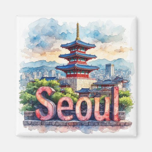 ソウル 韓国 旅行 お土産 記念 マグネット (正面)
