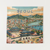 ソウル 韓国 旅行 アート ヴィンテージ タペストリー (正面)