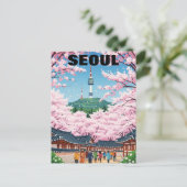 ソウル 韓国 桜 ポストカード (スタンド正面)