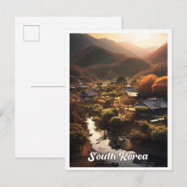 ソウル 韓国 自然 旅行 イラスト ポストカード