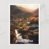 ソウル 韓国 自然 旅行 イラスト ポストカード (正面)