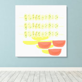 ソウヴラキのギリシャ絵画料理アート キャンバスプリント (インサイチュ (ウッドフロア))