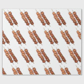 ソウヴラキ肉豚串ギリシャファストフードGreece ラッピングペーパー (フラット)