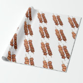 ソウヴラキ肉豚串ギリシャファストフードGreece ラッピングペーパー (アンロールド)