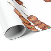 ソウヴラキ肉豚串ギリシャファストフードGreece ラッピングペーパー (ロールコーナー)