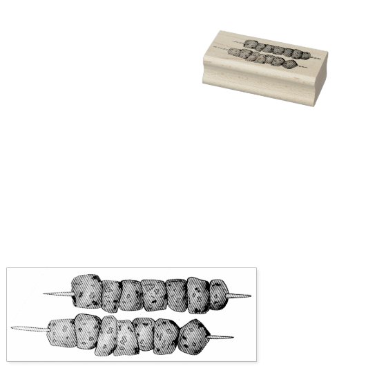 ソウヴラキ肉豚串ギリシャファストフードGreece ラバースタンプ (押印)