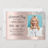 ソエレガントグリッターバラ金ゴールド退職パーティー 招待状 (正面)