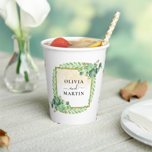 ソエレガントボタニカルグ結婚リーズ紙カップ 紙コップ (インサイチュ)