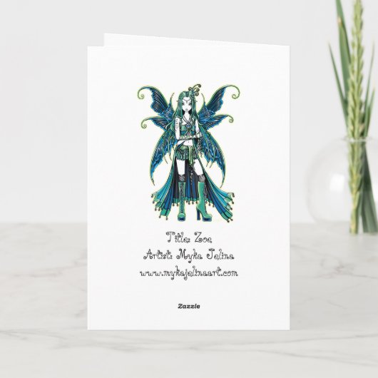 "ソエ"の緑のCeletial星の妖精の芸術カード カード (裏面)