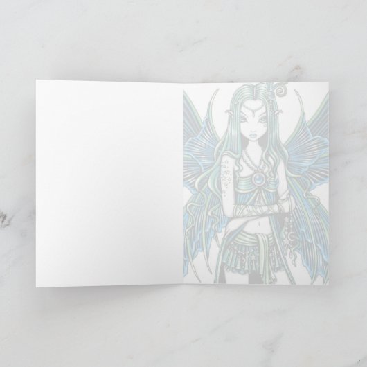 "ソエ"の緑のCeletial星の妖精の芸術カード カード (内部)
