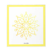 ソオルヤ太陽金ゴールド黄花 ノートパッド (正面)