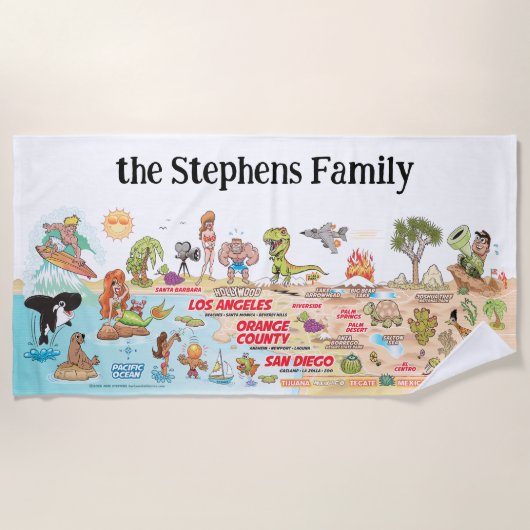 ソカスタムカルサンセットビーチ毛布 ビーチタオル (正面)