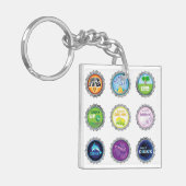 ソカラフルダボトルキャップ キーホルダー (正面左)