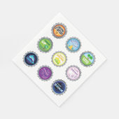 ソカラフルダボトルキャップ スタンダードランチョンナプキン (角)