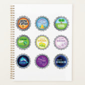 ソカラフルダボトルキャップ プランナー手帳 (正面)