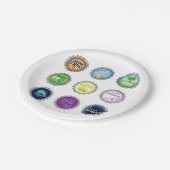 ソカラフルダボトルキャップ ペーパープレート (アングル)