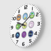 ソカラフルダボトルキャップ ラージ壁時計 (傾斜)