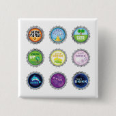 ソカラフルダボトルキャップ 缶バッジ (正面)