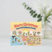 ソカルサンセットカスタムクリスマス ポストカード (スタンド正面)