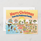 ソカルサンセットカスタムクリスマス ポストカード (正面/裏面)