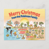 ソカルサンセットカスタムクリスマス ポストカード (正面)