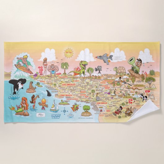 ソカルサンセットビーチ毛布 ビーチタオル (正面)