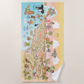 ソカルサンセットビーチ毛布 ビーチタオル (正面)