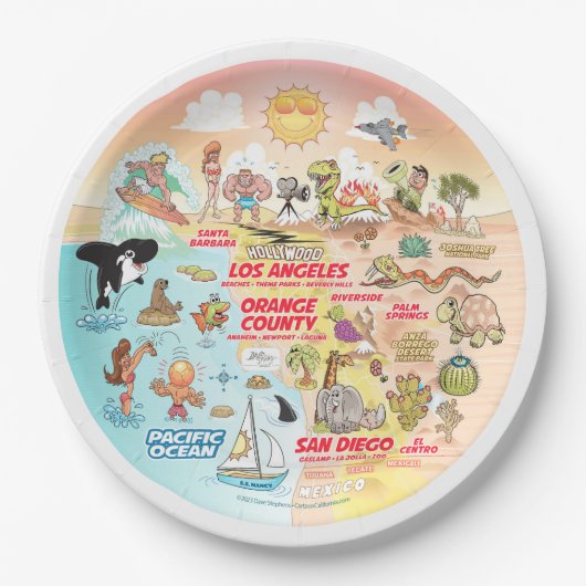 ソカルサンセットプレート ペーパープレート (正面)