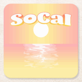 ソカルサンセット スクエアペーパーコースター