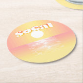ソカルサンセット ラウンドペーパーコースター (アングル)