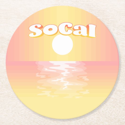 ソカルサンセット ラウンドペーパーコースター (正面)
