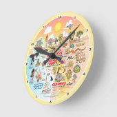 ソカルサンセット ラウンド壁時計 (傾斜)