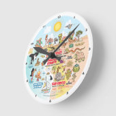 ソカルサンセット ラウンド壁時計 (傾斜)