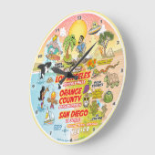 ソカルサンセット ラージ壁時計 (傾斜)