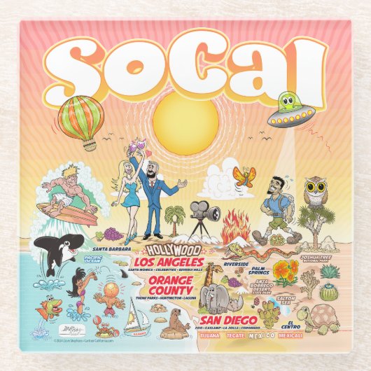 ソカル ガラスコースター (正面)