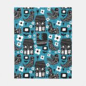 ソカンドロフローラ鳥 フリースブランケット (正面)