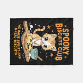 ソキービスケットクラブキャットファニーハロウィーンベーキング フリースブランケット (正面(横))