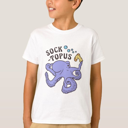 ソクトパスブルータコ靴下おもしろいミーム Tシャツ (正面)