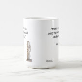 ソクラテスと有名な"偉人"の引用 コーヒーマグカップ (中央)