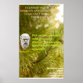 ソクラテスの有名な引用文 – 私は教えできない ポスター (正面)