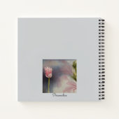 ソクラテスソウルヘルス引用文ピンクフラワージャーナル ノートブック (裏面)