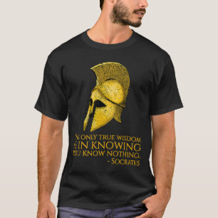 ソクラテス哲学引用文唯一の真の知恵G Tシャツ