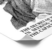 ソクラテス引用文と幸福 ポスター (角)