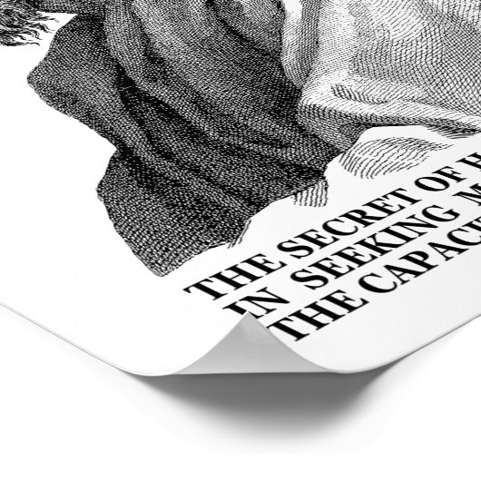 ソクラテス引用文と幸福 ポスター (角)